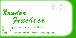 nandor fruchter business card